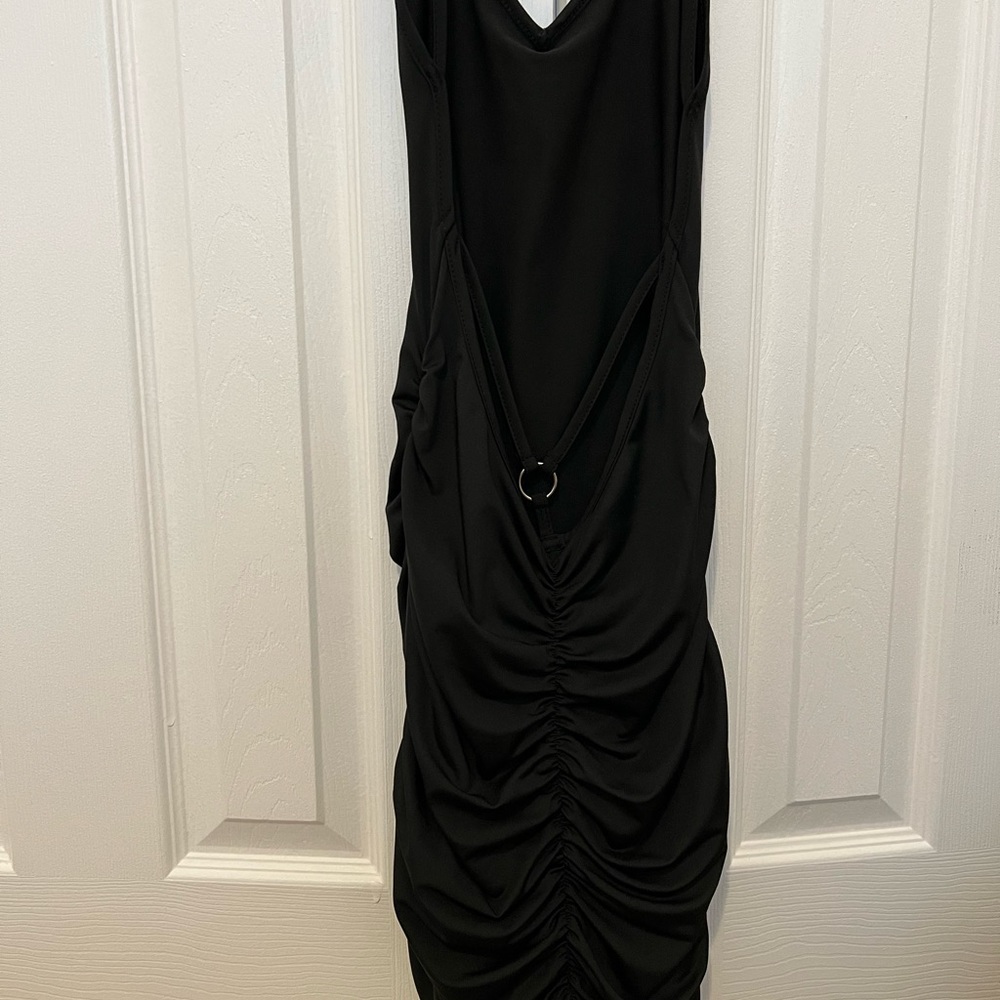 Shein cross cross open back ruched dress size small - Picture 4 of 4